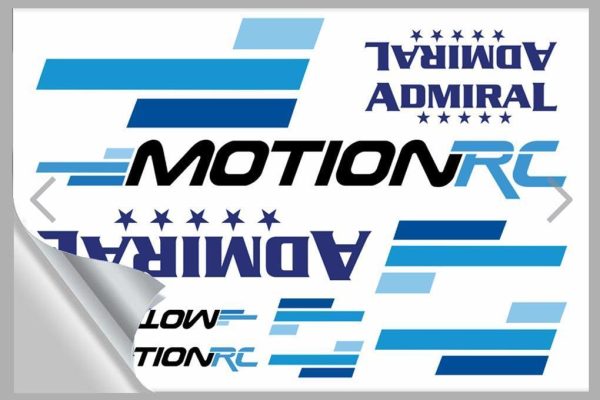 Motion RC Promotional Stickers 4x6 Sheet Clear Back Hot on Sale