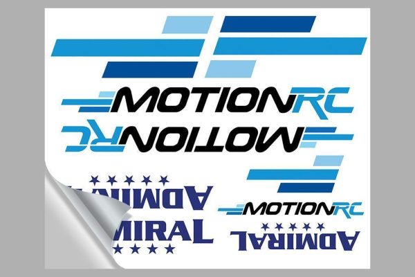 Motion RC Promotional Stickers 8x10 Sheet Clear Back For Sale