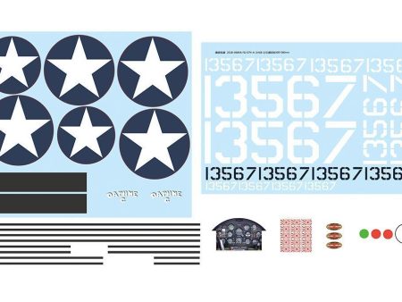 FlightLine 1600mm F4U-1A Corsair Decal Set on Sale