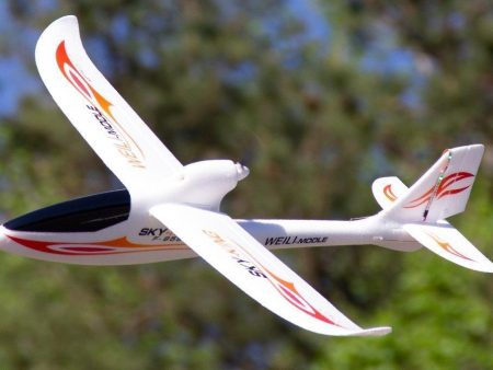 XK Sky King Glider Red with LED Lights 750mm (29.5 ) Wingspan - RTF For Discount