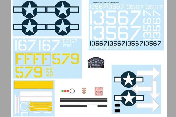 FlightLine 1600mm F4U-1D Corsair Decal Set Online now