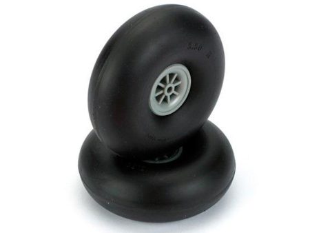 Du-Bro 88.9mm (3.5 ) x 33mm Low Bounce PVC Wheels for 4mm Axle (2 pack) Sale