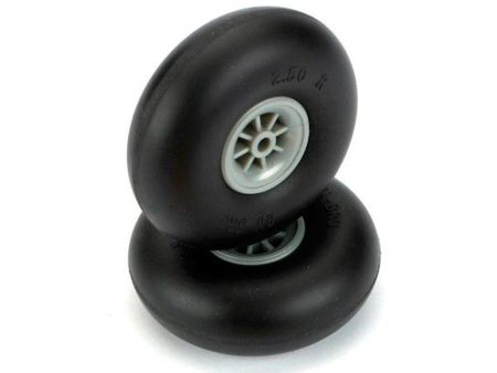 Du-Bro 63.5mm (2.5 ) x 24mm Smooth Low Bounce PVC Wheels for 4mm Axle (2 pack) Fashion