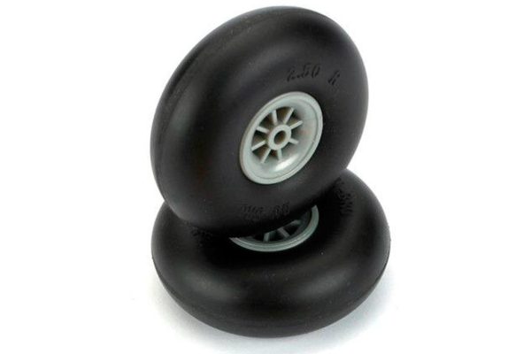 Du-Bro 63.5mm (2.5 ) x 24mm Smooth Low Bounce PVC Wheels for 4mm Axle (2 pack) Fashion