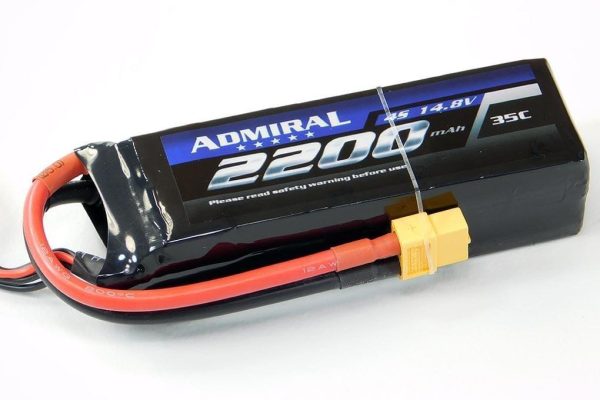 Admiral 2200mAh 4S 14.8V 35C LiPo Battery with XT60 Connector Hot on Sale