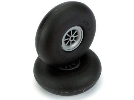 Du-Bro 76.2mm (3 ) x 28mm Smooth Surface PVC Wheels for 4mm Axle (2 pack) For Cheap