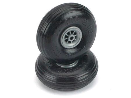 Du-Bro 50.8mm (2 ) x 18.5mm Treaded Lightweight PU Rubber Wheels for 3mm Axle (2 Pack) Sale