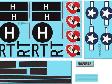 FlightLine 2000mm B-24 Liberator Decal Sheet - Silver Online Sale