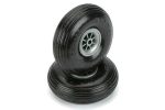 Du-Bro 63.5mm (2.5 ) x 17.1mm Treaded Lightweight PU Rubber Wheel for 4mm Axle (2 Pack) For Discount