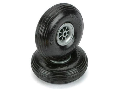 Du-Bro 63.5mm (2.5 ) x 17.1mm Treaded Lightweight PU Rubber Wheel for 4mm Axle (2 Pack) For Discount