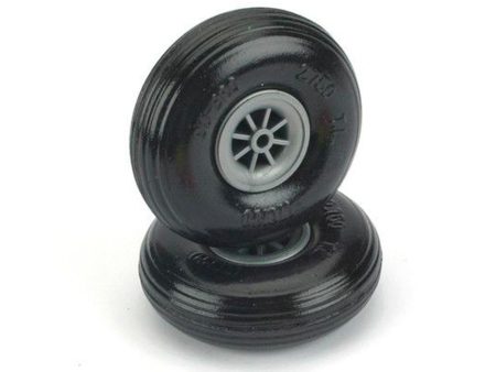 Du-Bro 69.8mm (2.75 ) x 17.1mm Treaded Lightweight PU Rubber Wheels for 3mm Axle (2 Pack) Fashion