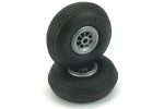 Du-Bro 44.4mm (1.75 ) x 17.1mm Treaded PU Rubber Wheels for 3mm Axle (2 pack) Sale