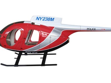 Roban MD-500E Police Red White 600 Size Helicopter Scale Conversion - KIT - (OPEN BOX) Sale