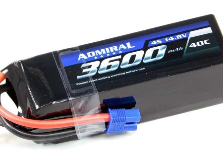 Admiral 3600mAh 4S 14.8V 40C LiPo Battery with EC3 Connector Cheap