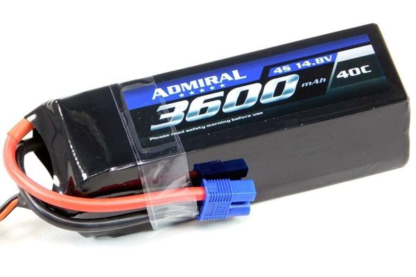 Admiral 3600mAh 4S 14.8V 40C LiPo Battery with EC3 Connector Cheap