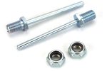 Du-Bro 5 32  x 2  Spring Steel Axle Shaft with Nylon Insert Lock Nuts Supply