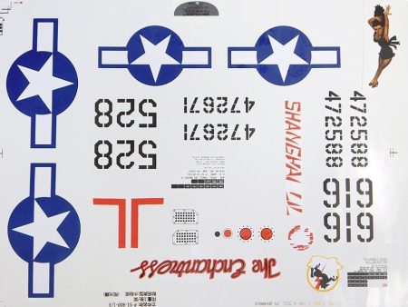 FlightLine 850mm P-51D Mustang Water Slide Decal Set Sale