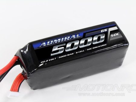 Admiral 5000mAh 6S 22.2V 50C LiPo Battery With EC5 Connector - (OPEN BOX) on Sale