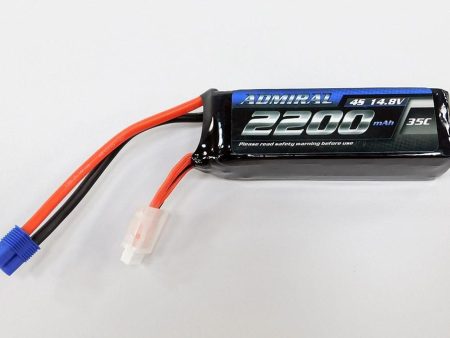 Admiral 2200mAh 4S 14.8V 35C LiPo Battery with EC3 Connector Supply