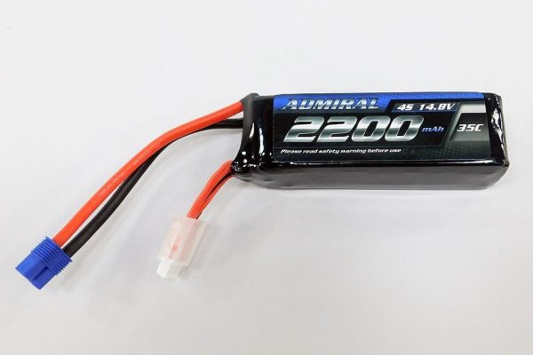 Admiral 2200mAh 4S 14.8V 35C LiPo Battery with EC3 Connector Supply