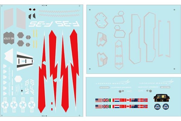 Freewing 70mm EDF F-35 Lightning II V3 Decal Sheet Discount