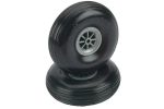 Du-Bro 88.9mm (3.5 ) x 32.3mm Lightweight Treaded PU Rubber Wheels for 4mm Axle (2 Pack) Online Hot Sale