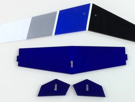 RotorScale MD500E Police Blue 450 Tail Fin Set Online now