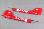 Freewing 90mm DH-112 Venom Tail Boom Set - Swiss Red Supply