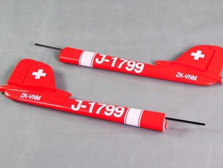 Freewing 90mm DH-112 Venom Tail Boom Set - Swiss Red Supply