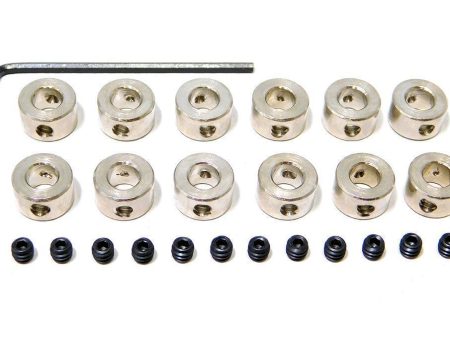 Du-Bro Plated Brass Dura-Collars 4.7mm   3 16  Bulk (12 Pack) For Sale