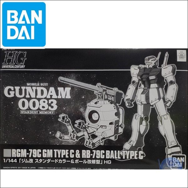 Original Gundam HG 1 144 Model 0083 GUNDAM RGM-79C GM TYPE C & RB-79C BALL Mobile Suit THE ORIGIN GTO Kids Toys Fashion