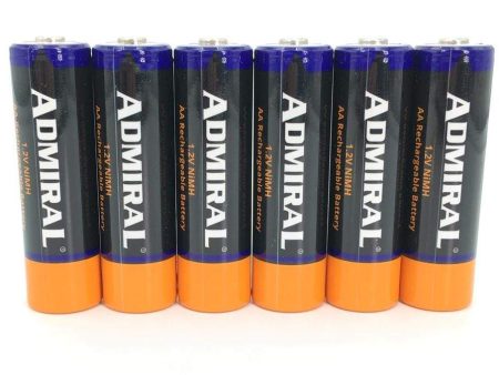 Admiral AA NiMH 2600mAh Rechargeable Batteries (Pack of 6) - (OPEN BOX) Online Hot Sale