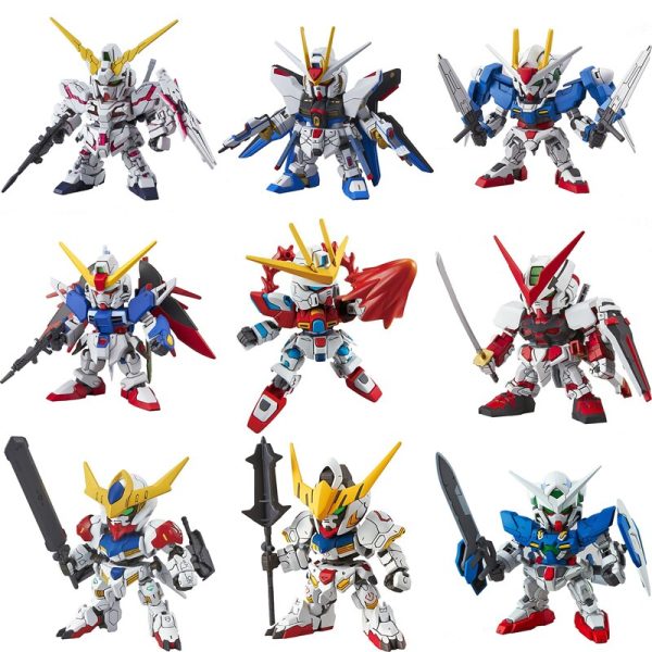 Original SD Gundam Model Cute Unicorn Sazabi Wing Zero Strike Freedom 00 Destiny Armor Unchained Mobile Suit Kids Toy Online Sale