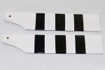 Tail Blade Set, 2B Black White For 700 800 Size BE407 and BE412 Roban Helicopters For Cheap