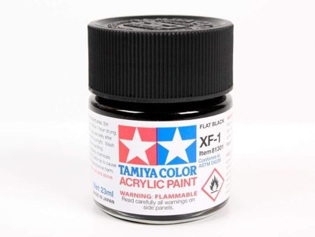 Tamiya Acrylic XF-1 Flat Black 23ml Bottle For Discount