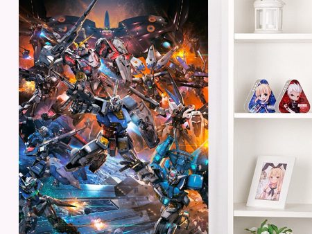 Hot Anime Mobile Suit Gundam Unicorn UC Wall Scroll Mural Poster Wall Hanging Poster Home Decor Otaku Collection Art Online