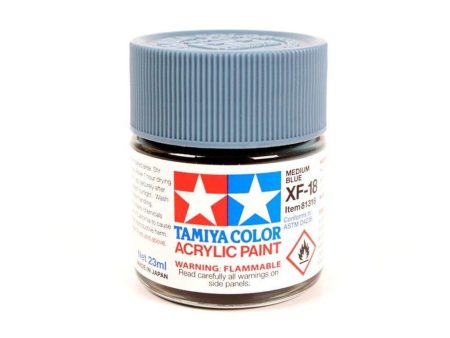 Tamiya Acrylic XF-18 Medium Blue 23ml Bottle on Sale