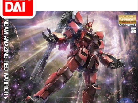 Japaness Original Gundam MG 1 100 Model Amazing Red Worrier Mobile Suit Kids Toys With Holder For Discount