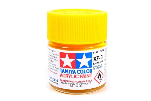 Tamiya Acrylic XF-3 Flat Yellow 23ml Bottle on Sale