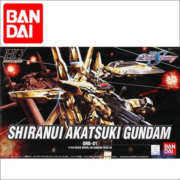 Original Japaness Gundam Model HG 1 144 SHIRANUI AKATSUKI SEED DESTINY GOLDEN GUNDAM Mobile Suit Kids Toys Discount