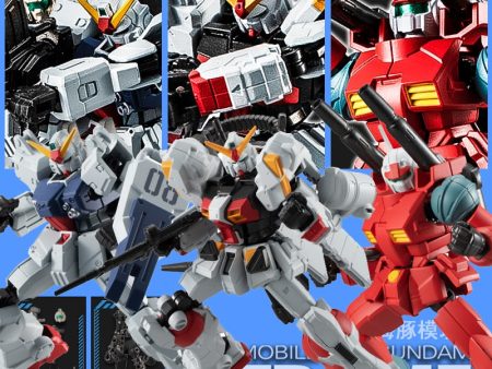 BANDAI SHOKUGAN Model 3 Pieces Set GUNDAM RX-78-2 GUNCANNON Mobile Suit Kids Toys Cheap