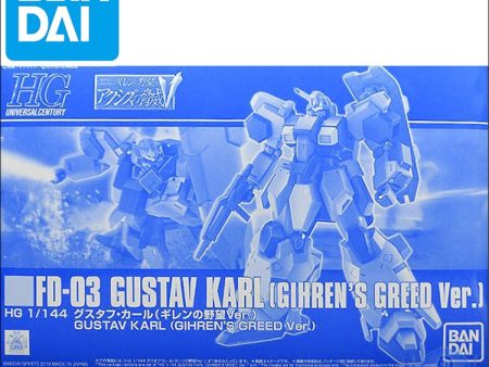 Original Japaness Gundam Model FD-03 GUSTAV KARL GIHREN S GREED Mobile Suit Kids Toys With Holder Supply