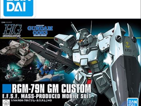 Original Japaness Gundam Model HG 1 144 RGM-79N GM Custom Mobile Suit Kids Toys Supply