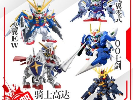 SD Gundam Model Cute Unicorn Wing AGE Justice Freedom 00 Destiny Armor Unchained Mobile Suit Kids Toys With Holder Hot on Sale