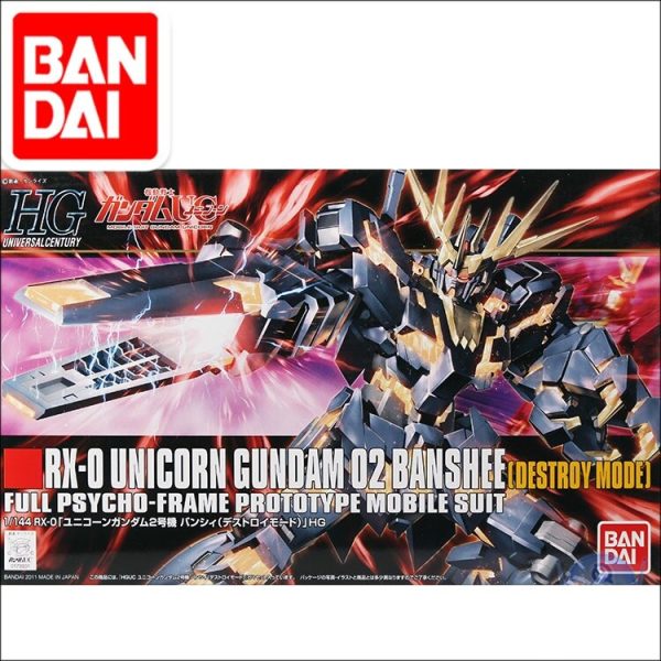 Original Gundam Model RX-0 UNICORN GUNDAM 02 BANSHEE NORN Freedom Destroy Mode Unchained Mobile Suit Kids Toys With Holder For Discount