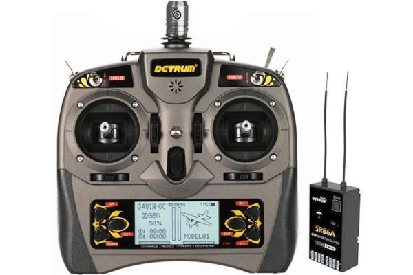 Detrum GAVIN-6C 6-Channel LCD Transmitter w  SR86A Receiver + Gyro - (OPEN BOX) For Cheap