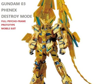 Original Gundam Model RX-0 UNICORN GUNDAM 03 GOLDEN PHENEX Freedom Destroy Armor Unchained Mobile Suit Kids Toys Online Sale