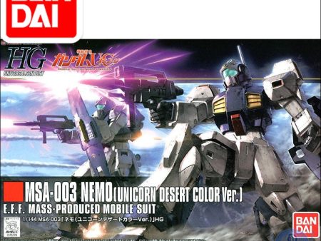 Original Gundam Model HG 1 144 MSA-003 NEMO GUNDAM BUILD DIVERS Unchained Mobile Suit Kids Toys on Sale