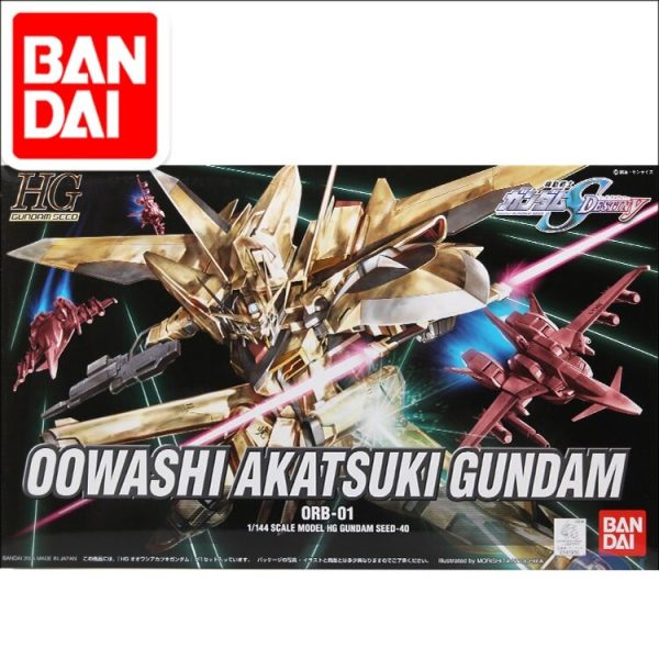 Original Japaness Gundam Model HG 1 144 00WASHI AKATSUKI SEED DESTINY GOLDEN GUNDAM Mobile Suit Kids Toys Cheap