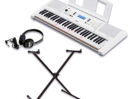 Yamaha EZ-300 Beginner s 61-Key Lighted Portable Musical Keyboard, Stand, Headphones & Power Adapter Bundle Discount